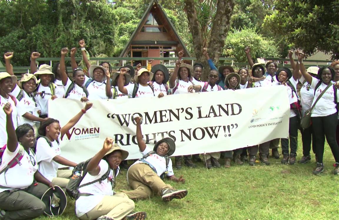 Women demanding their land rights